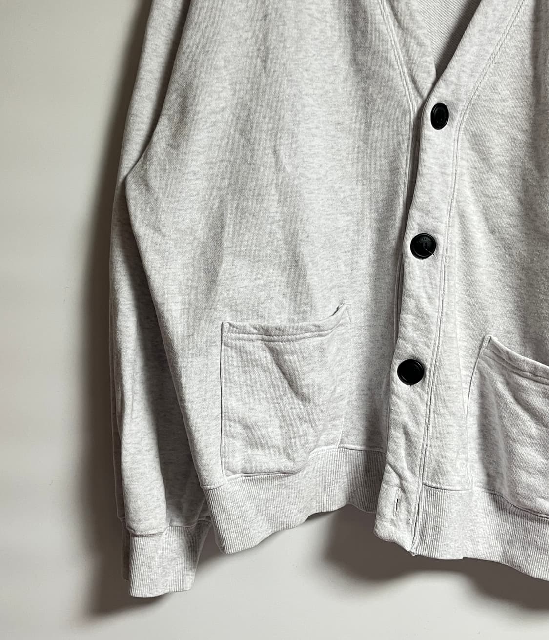 커버낫 브이넥 그레이 오버핏 가디건 L 상품이미지3