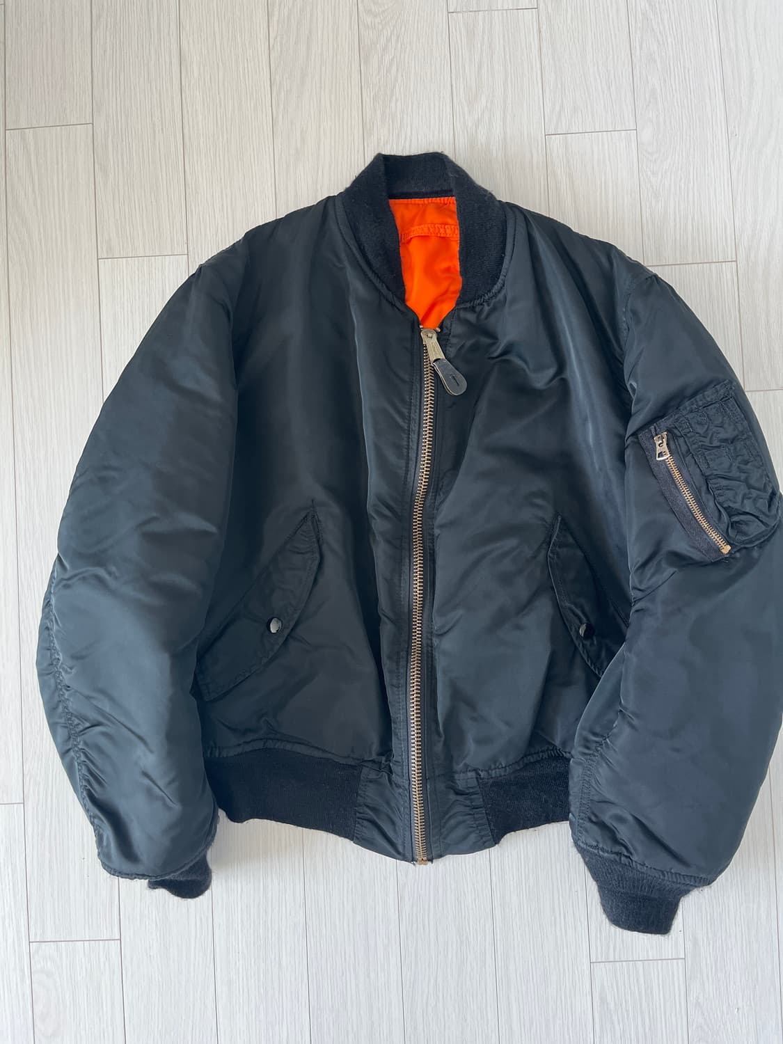 80s 알파 ma-1 블랙 M made in USA   상품이미지1