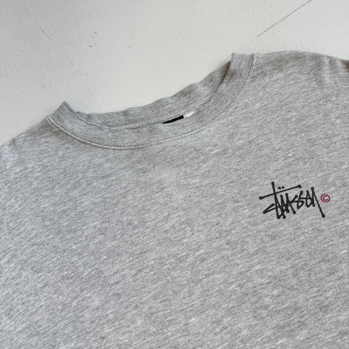 스투시 스탁로고 빅로고 맨투맨 그레이 상품이미지4