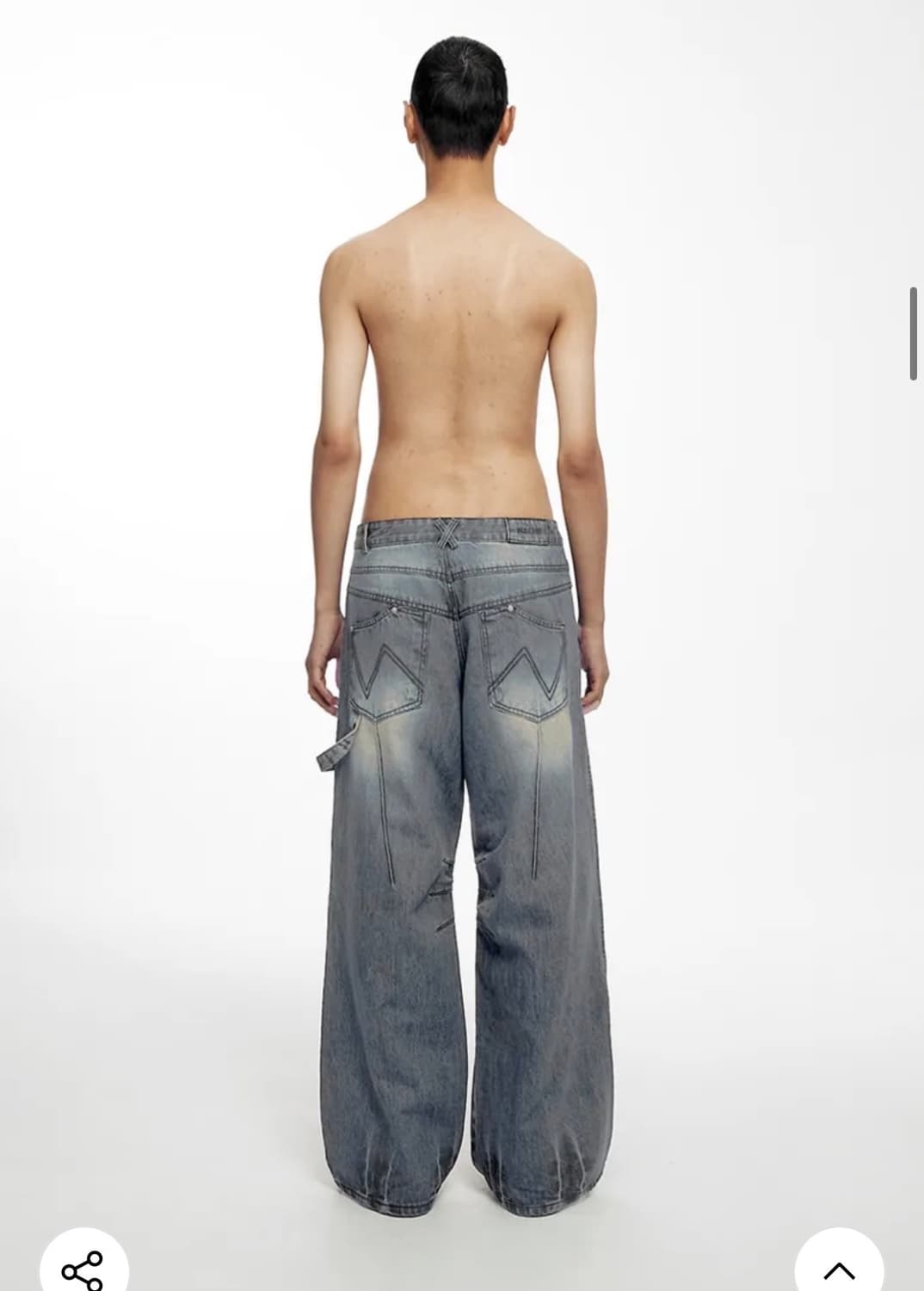 HIGHLIGHT WASHED JEANS (UNISEX) BLACK 상품이미지7