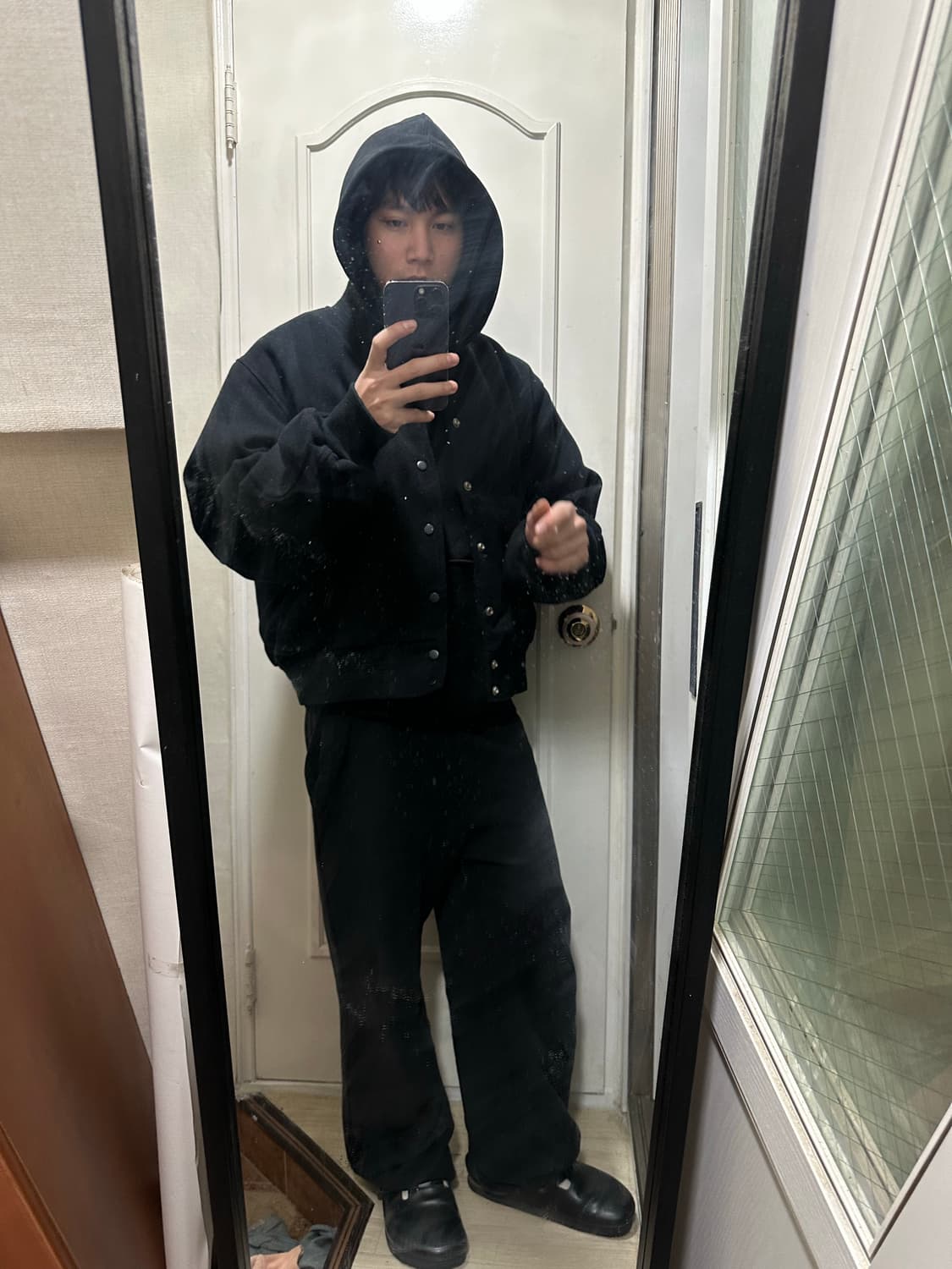 스투시 스포츠 멜튼 바시티 자켓 블랙L (100-105) 상품이미지3