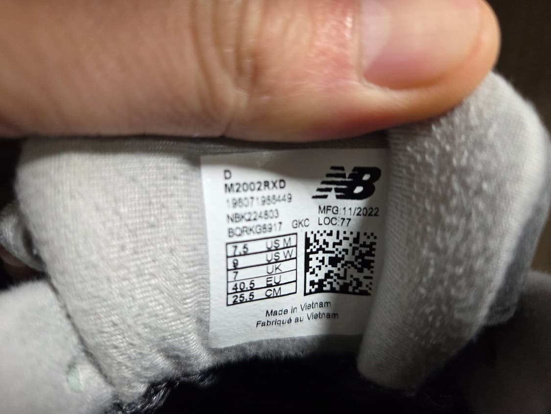 뉴발란스 2002 고어텍스 블랙 그레이 255 상품이미지6