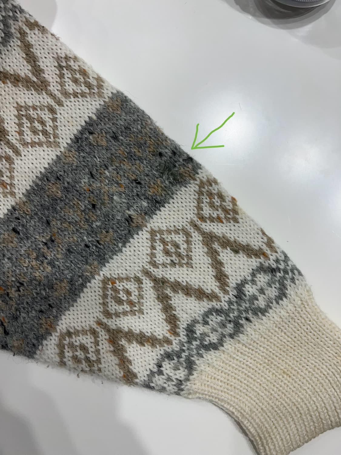 Wool 48% 보카시 울 혼방 노르딕 니트 상품이미지7