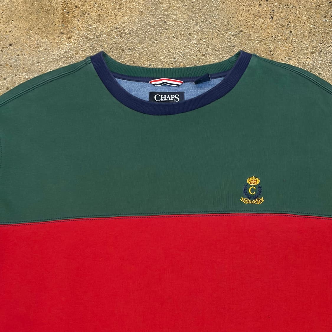 레어 00s 미국 빈티지 챕스 배색 맨투맨 상품이미지3