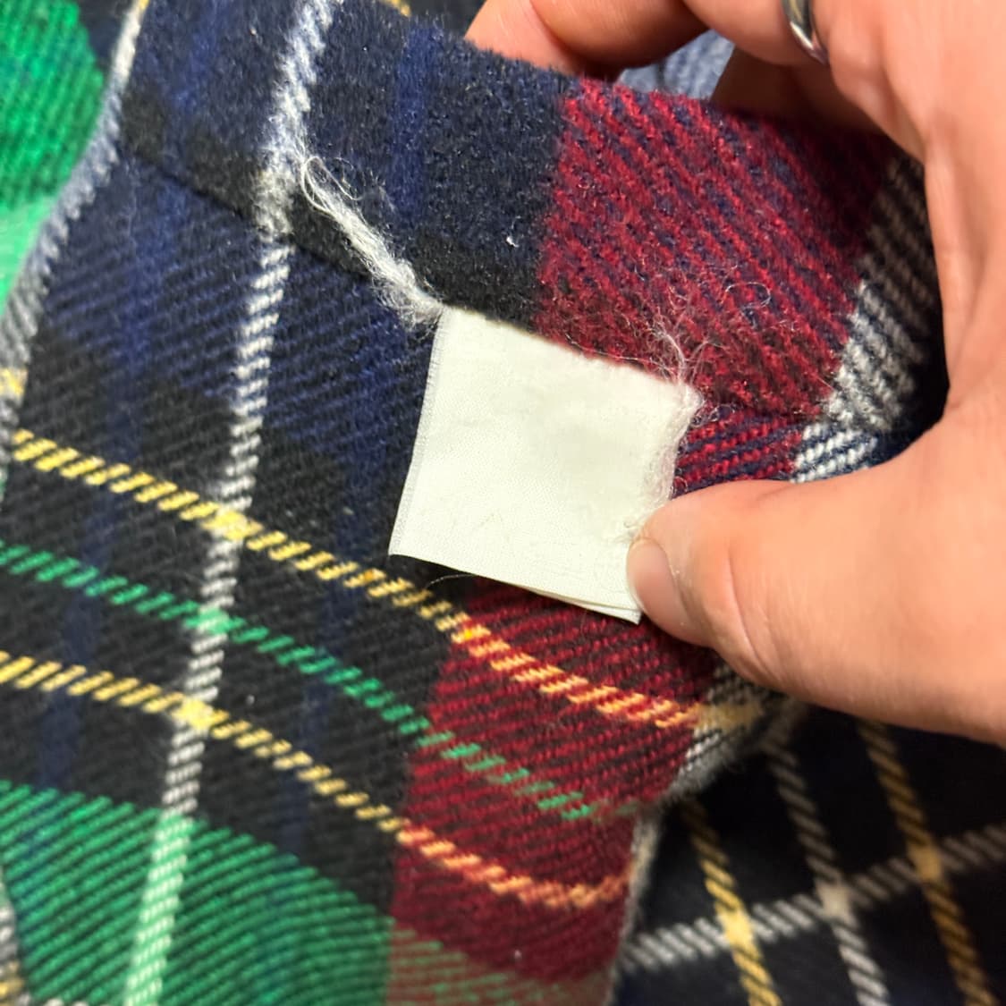 90s 폴로 랄프로렌  아크릴울 타탄 체크 셔츠 XL 상품이미지7