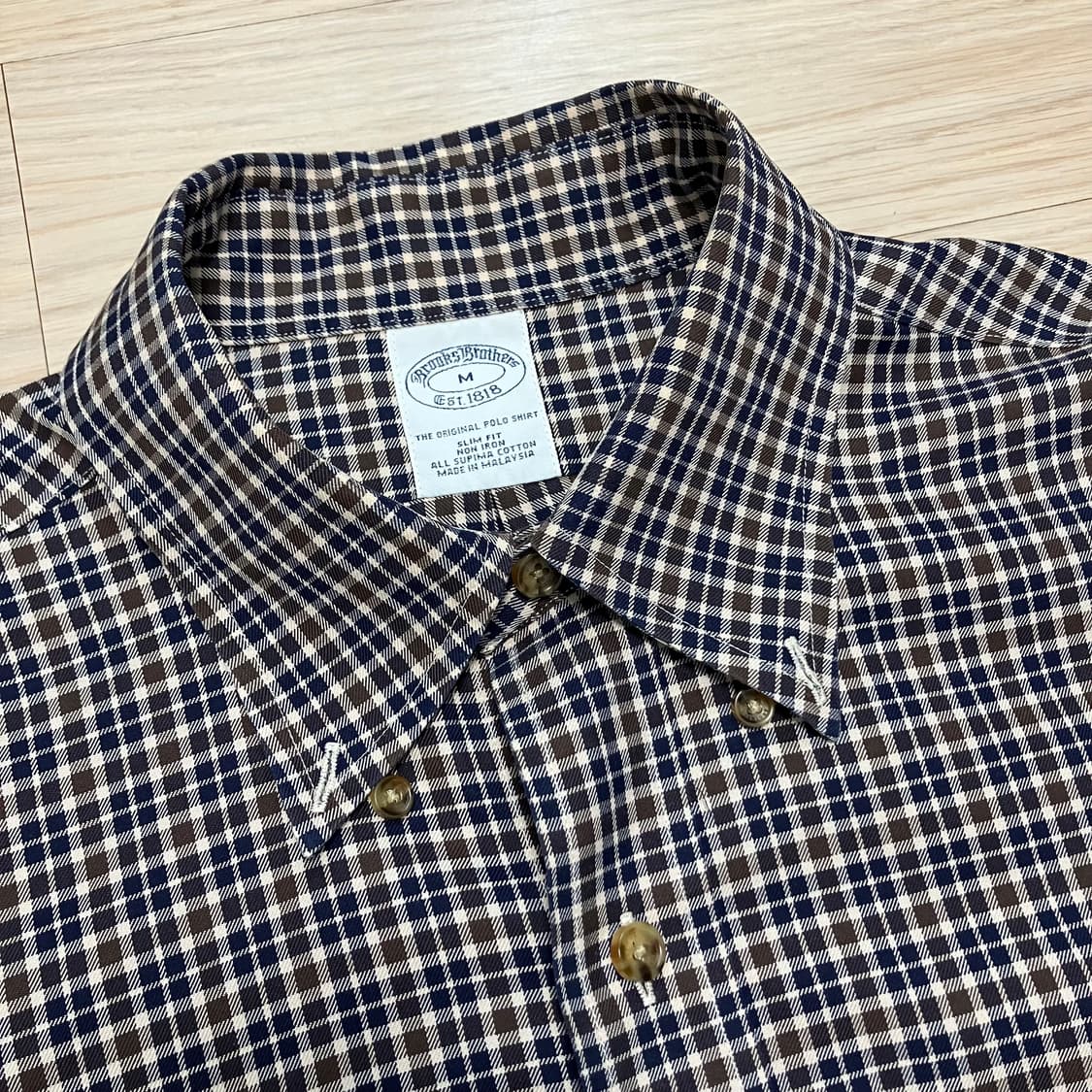 [Brooks Brothers] 브룩스 브라더스 수피마 체크 셔츠 상품이미지4
