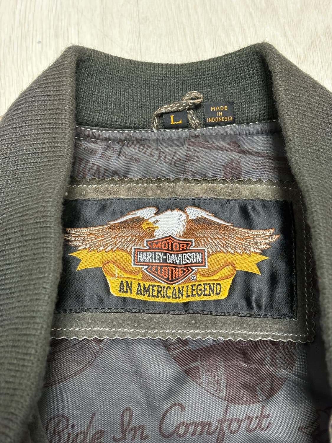 90s 할리데이비슨 스웨이드 레더 봄버 자켓 상품이미지4