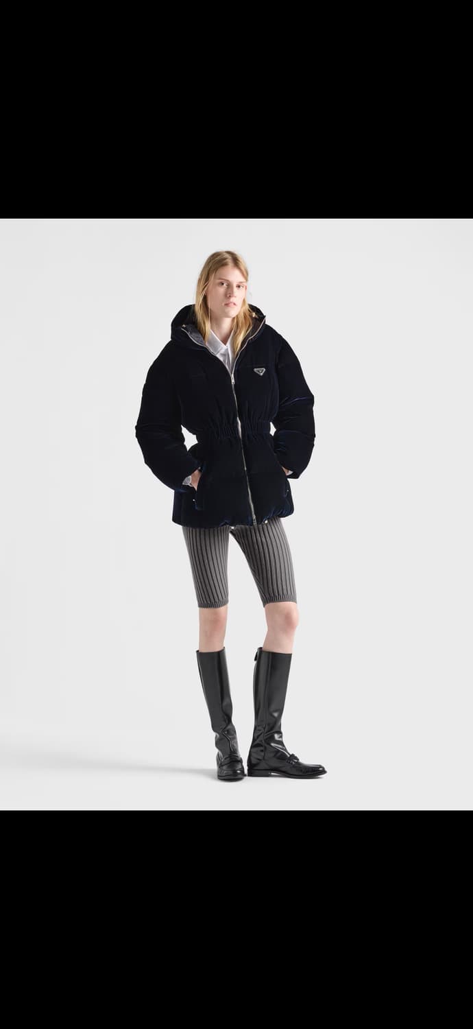 (A+/38) / 프라다 블랙 밸벳 다운 패딩 자켓 상품이미지9