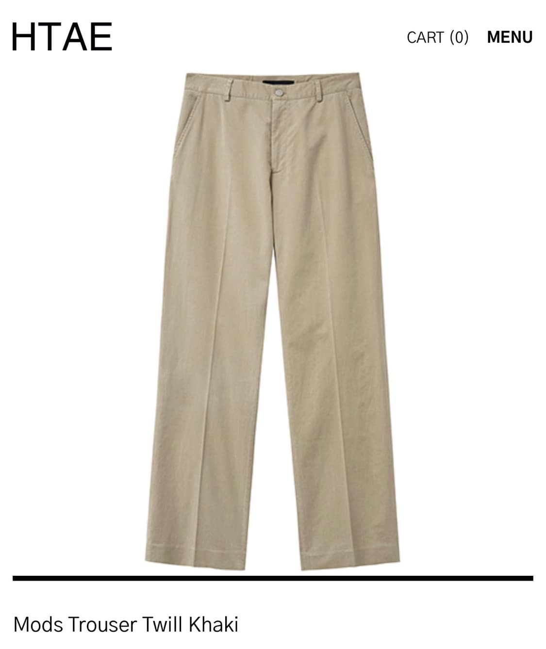 Htae Trouser Twill Khaki 32사이즈 팝니다 상품이미지1