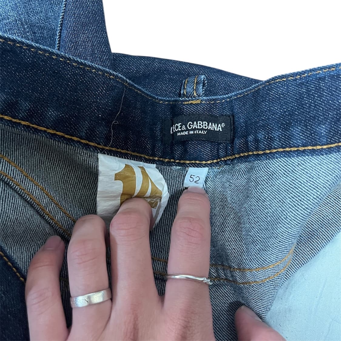 Dolce & Gabbana [14] 메탈로고 페인팅 디스 데님팬츠 상품이미지3