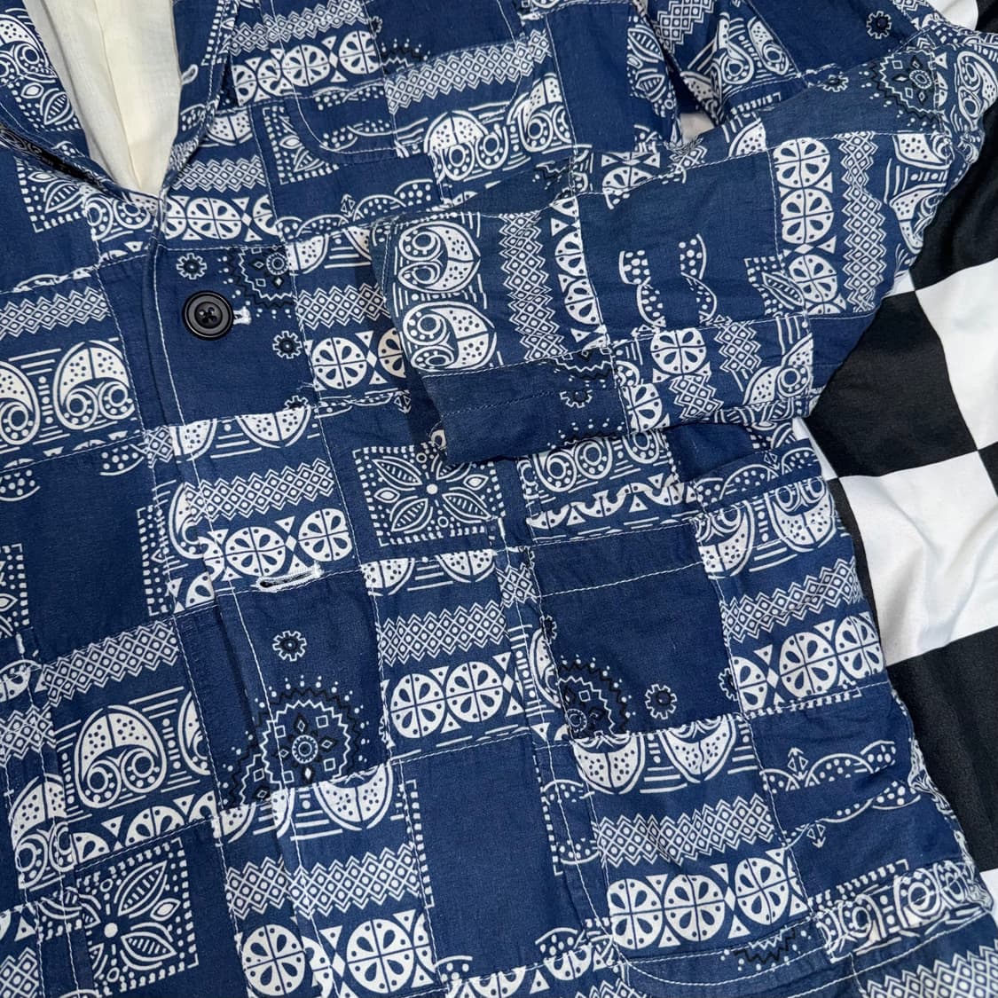 빔즈 패치워크 블레이저 코튼 자켓 상품이미지3