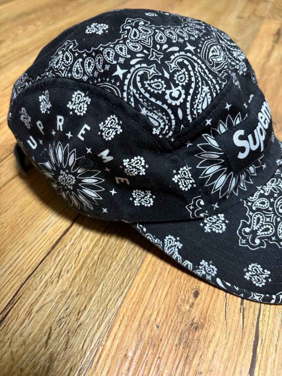 슈프림 반다나 캠프캡 블랙 21ss 상품이미지3