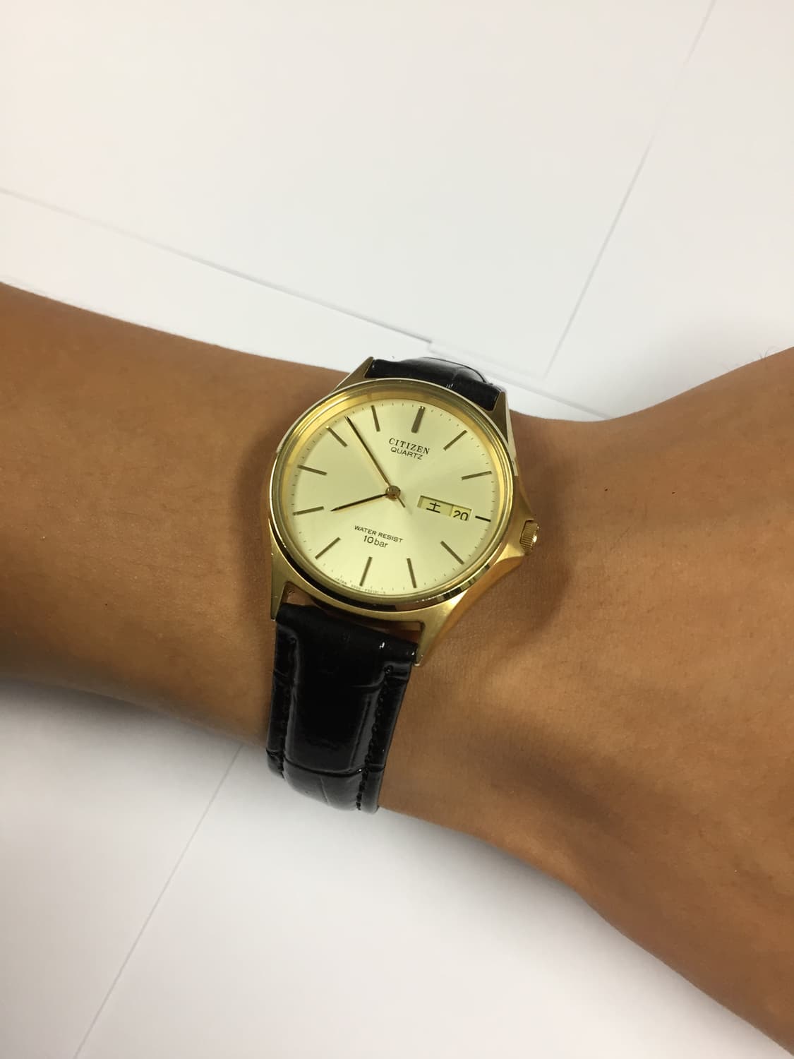 80s citizen quartz gold day-date 상품이미지5