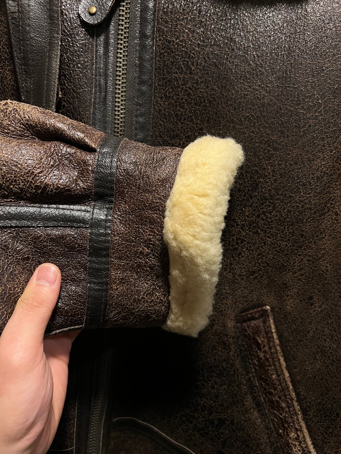 [M]90's TYPE B-3 리얼레더 무스탕 자켓 상품이미지5