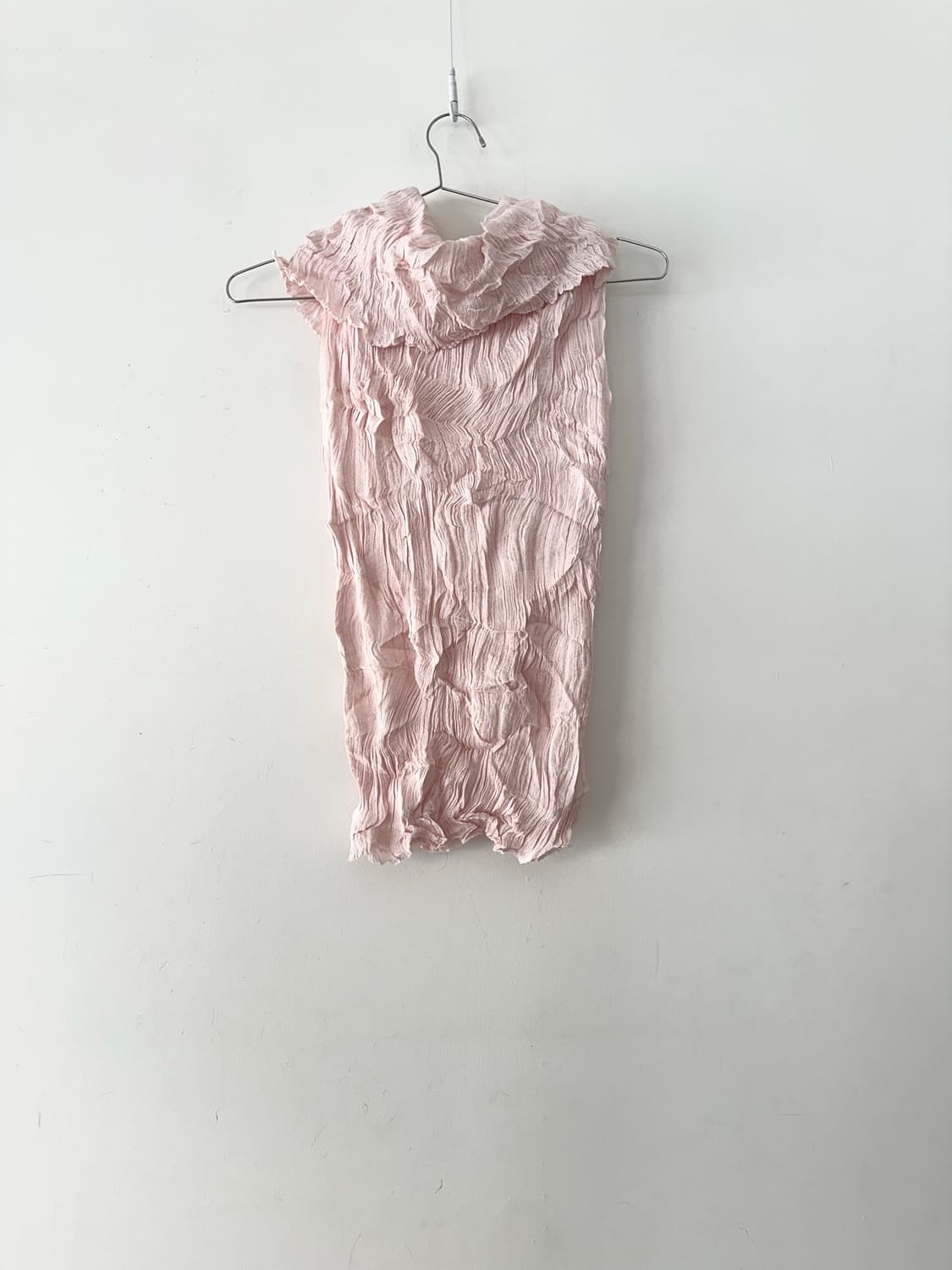 Off-shoulder pleats top / baby pink 상품이미지3