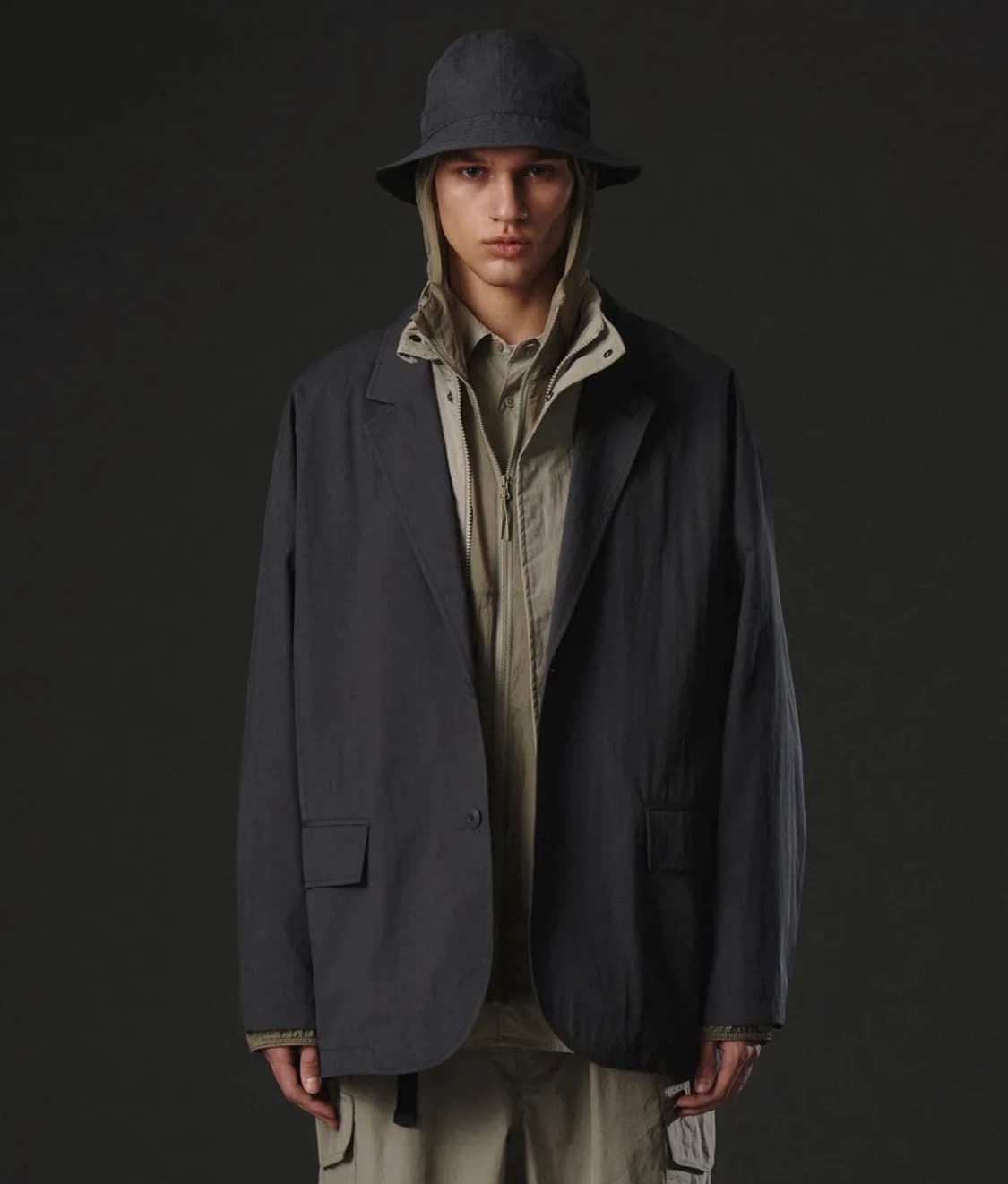 무신사 스탠다드 시티 레저 CN 루즈 핏 블레이저 그레이 XL 상품이미지1