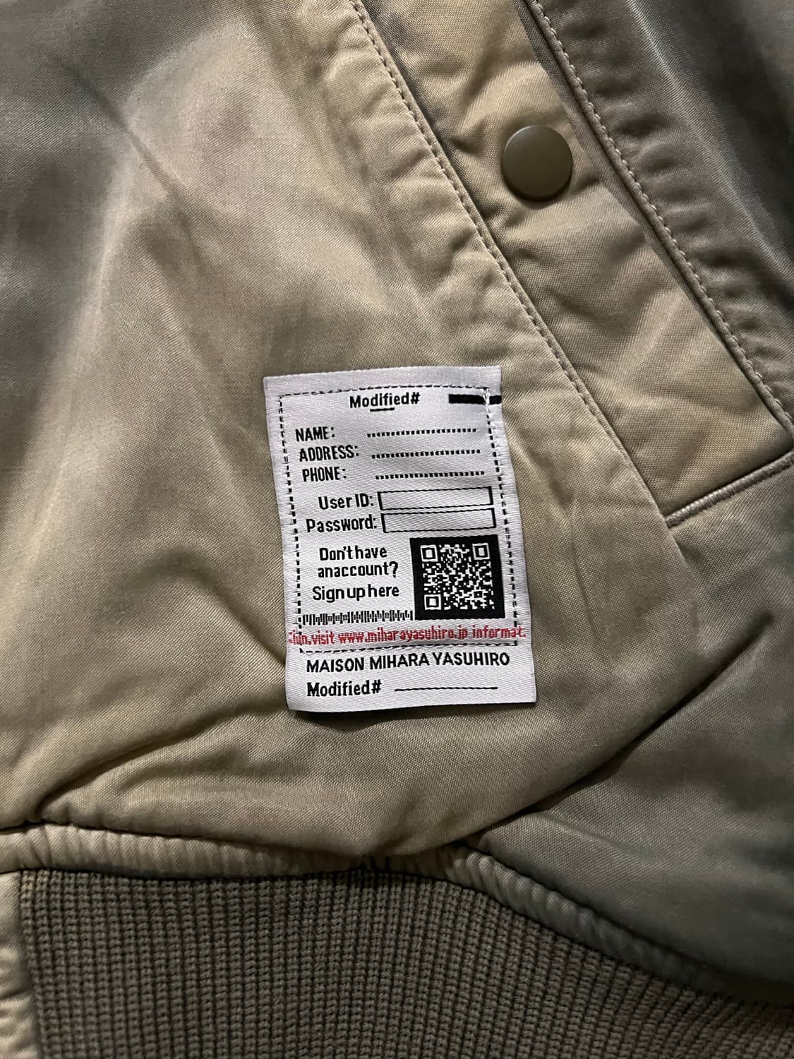 [새제품][46] 미하라야스히로 에이지드 항공 자켓 상품이미지3