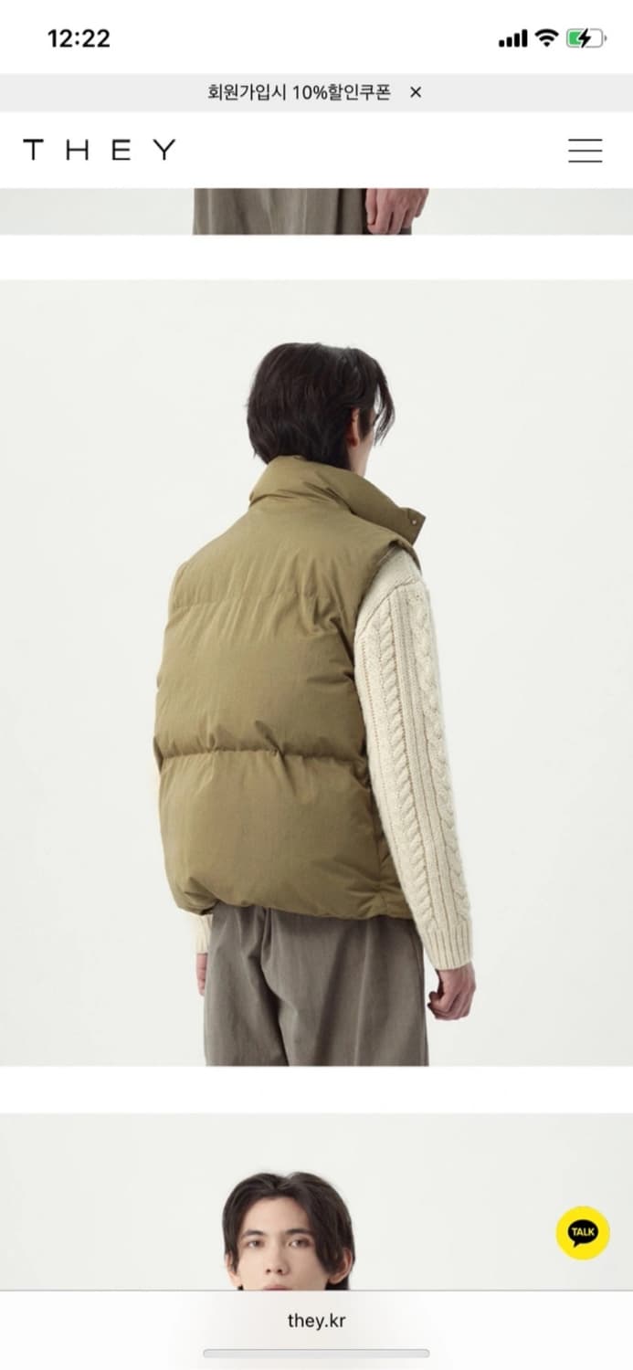 [새상품] 데이 크롭 푸퍼 베스트 카키 베이지 상품이미지3