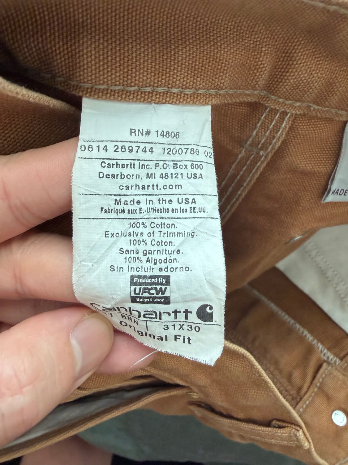 칼하트 더블니 31사이즈 상품이미지3