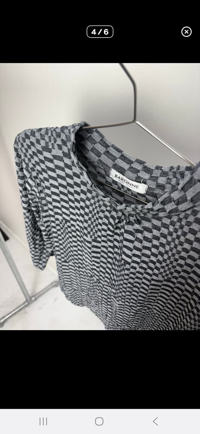 BARONNE 체크 패턴  티셔츠 상품이미지4