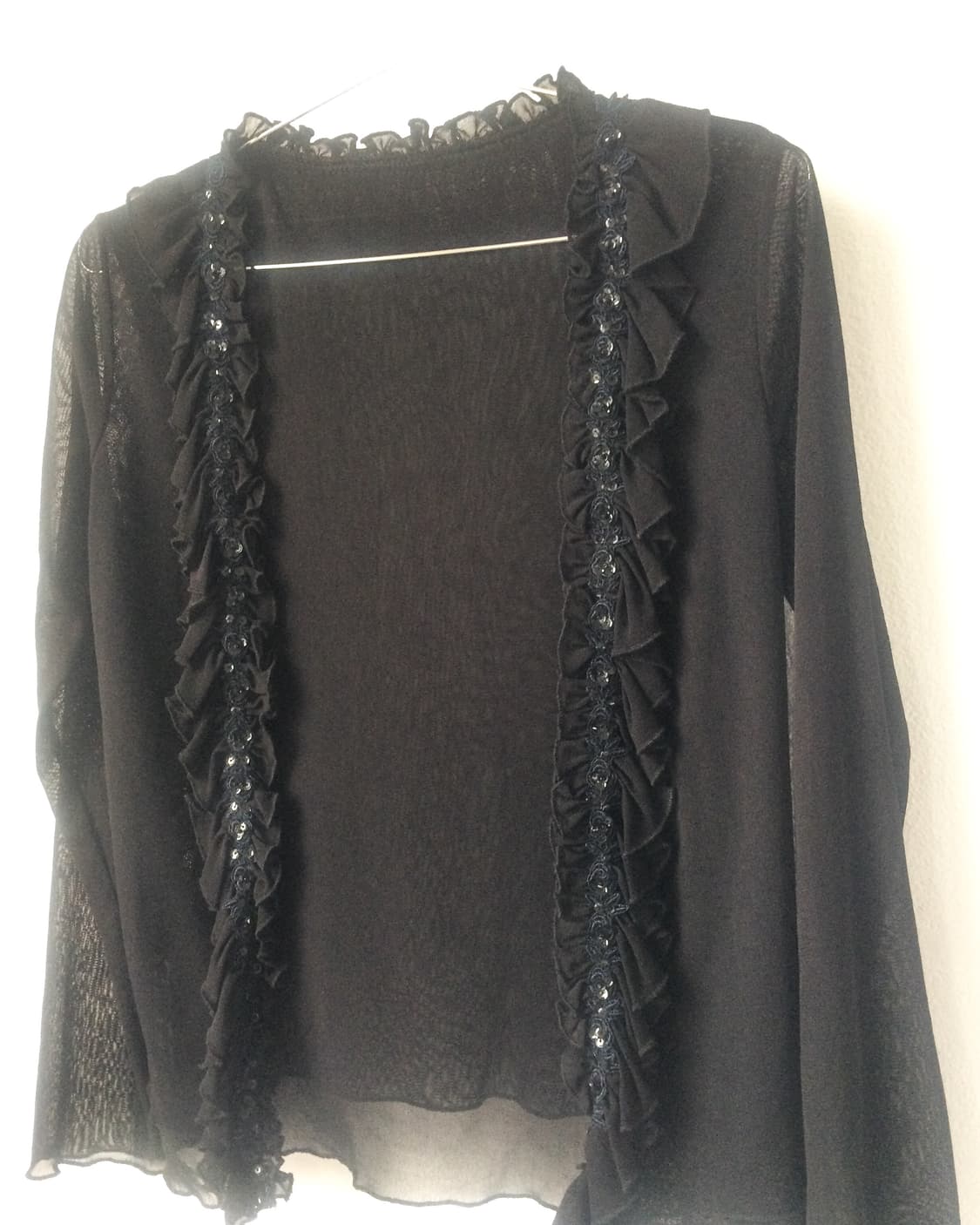 Flower trimming point open cardigan 상품이미지4