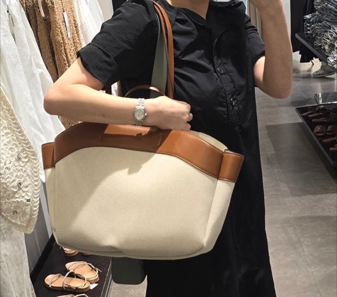 자라 콘트라스트 토트백 쇼퍼백 상품이미지3