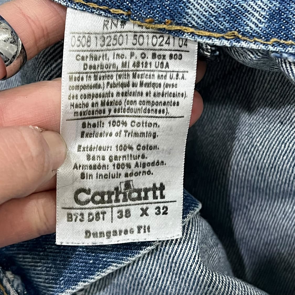 칼하트 b73 더블니 데님팬츠 s08681 상품이미지7
