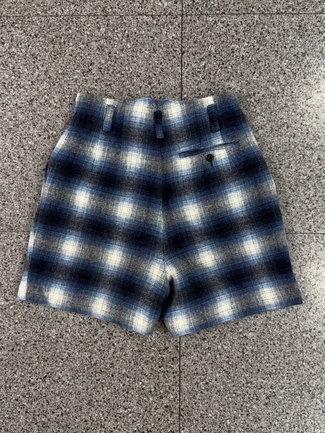vintage blue plaid tailored shorts 상품이미지2