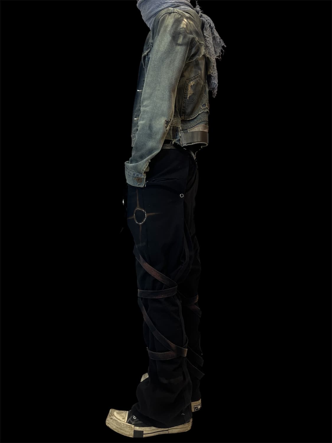 [M] 리바이스 X 아카이버 프랑켄슈타인 크롭 데님 트러커 크롭 자켓 상품이미지5