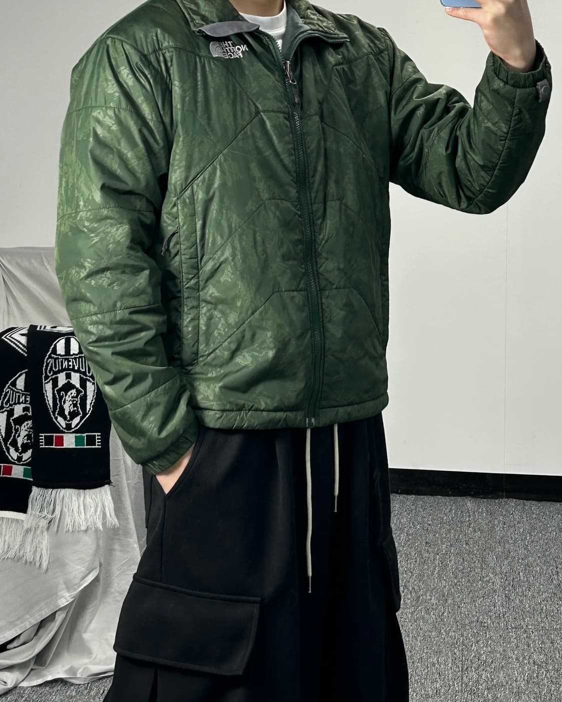 노스페이스 그린 경량 패딩  상품이미지2