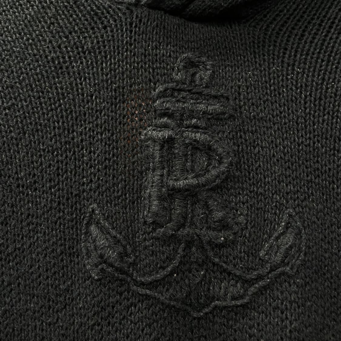 00s 폴로 랄프로렌 숄 넥 해군 앵카 자수 니트 스웨터 N28 상품이미지5