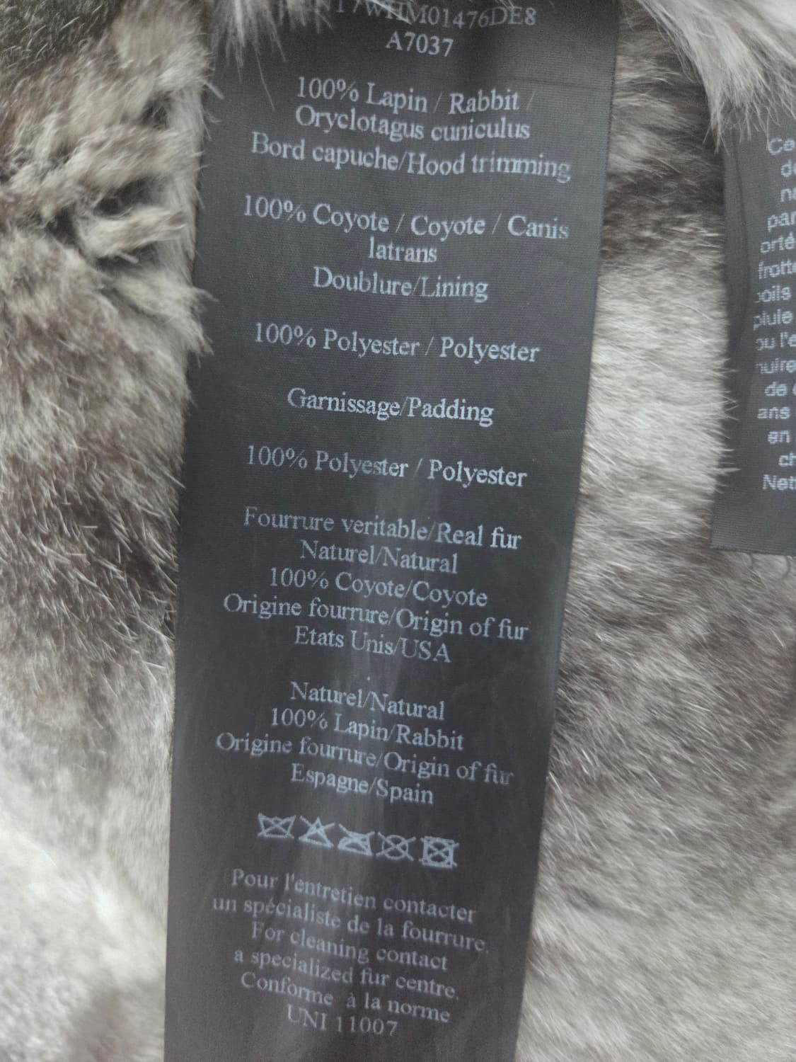 이브살로몬 옴므 코요테 퍼 후드 데님 자켓 54 110 상품이미지8