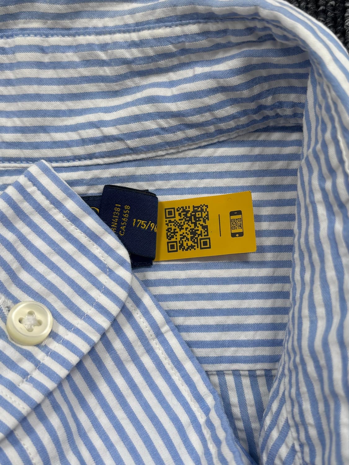 폴로 블루 클래식 핏 시어서커 스트라이프 셔츠 상품이미지7