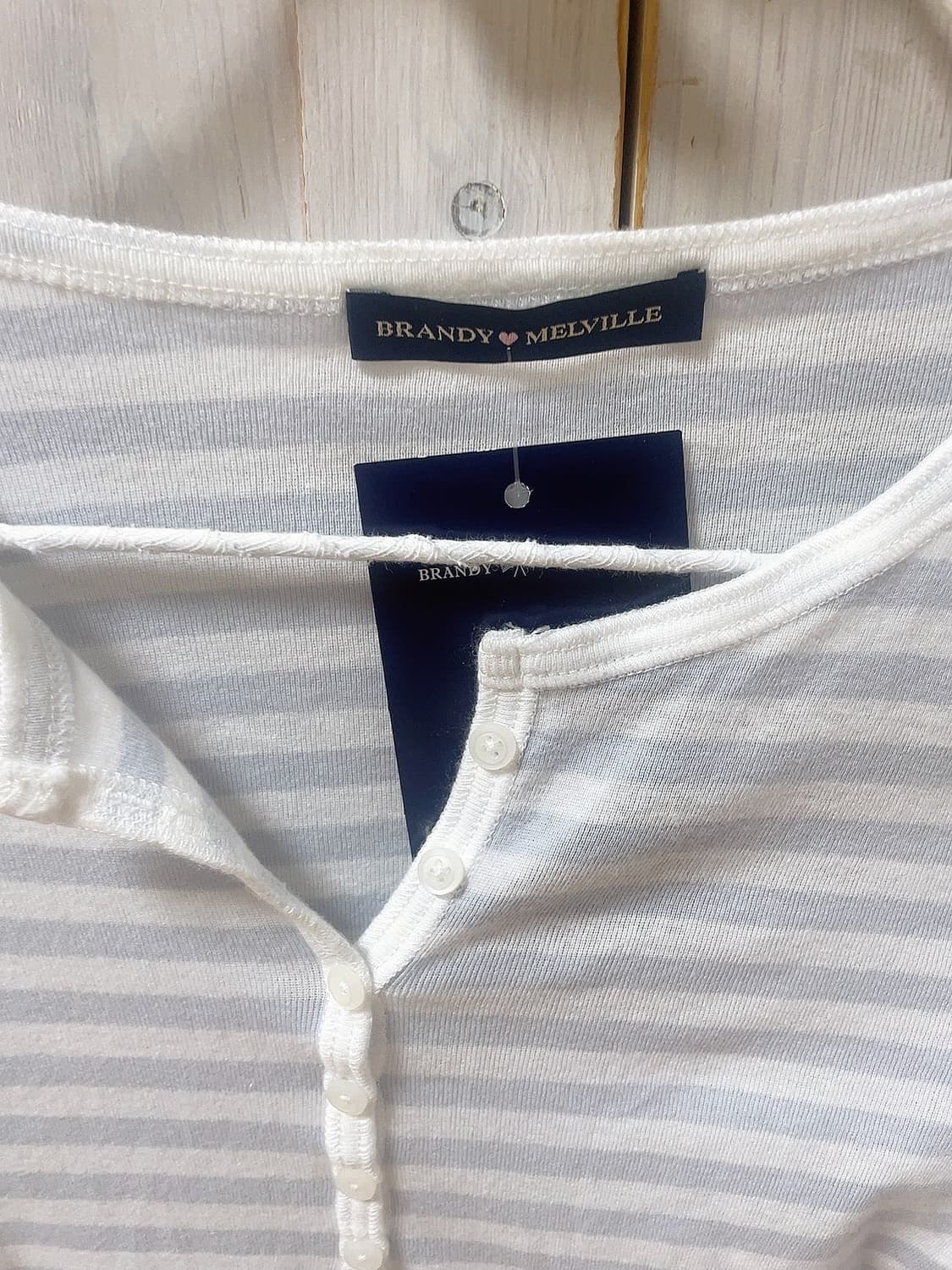 브랜디멜빌 베이비블루 스트라이프 젤리 긴팔 롱슬리브 티셔츠 상품이미지2