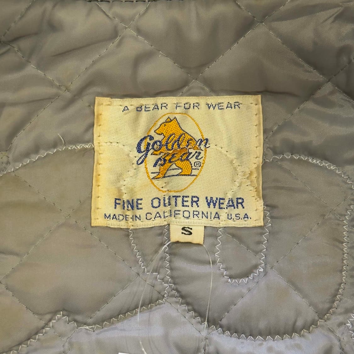 90s 골든베어 레더 울 바시티 자켓 상품이미지4