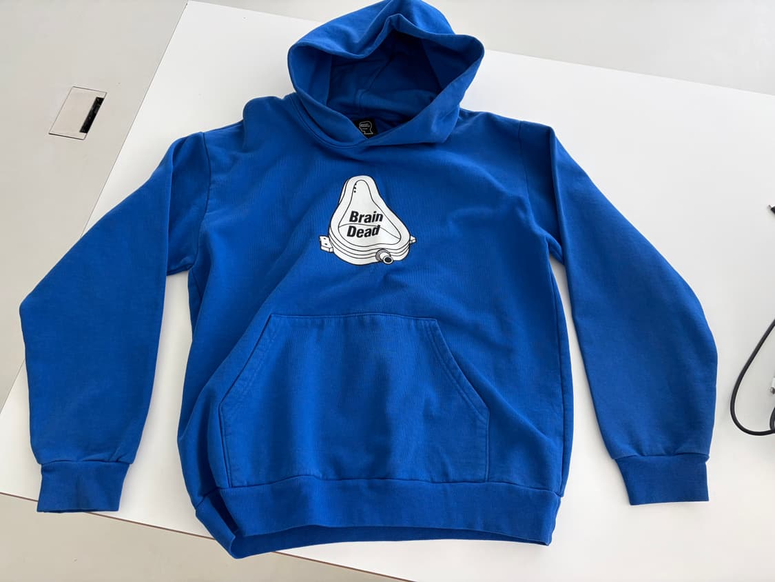 브레인데드 뒤샹 그래픽 후드티 L  상품이미지1