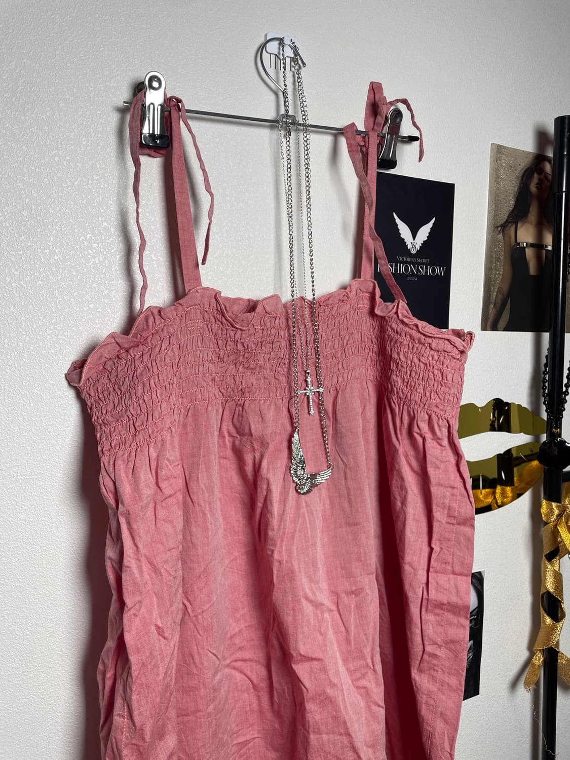 러블리 모리걸 핑크 롱원피스 상품이미지1