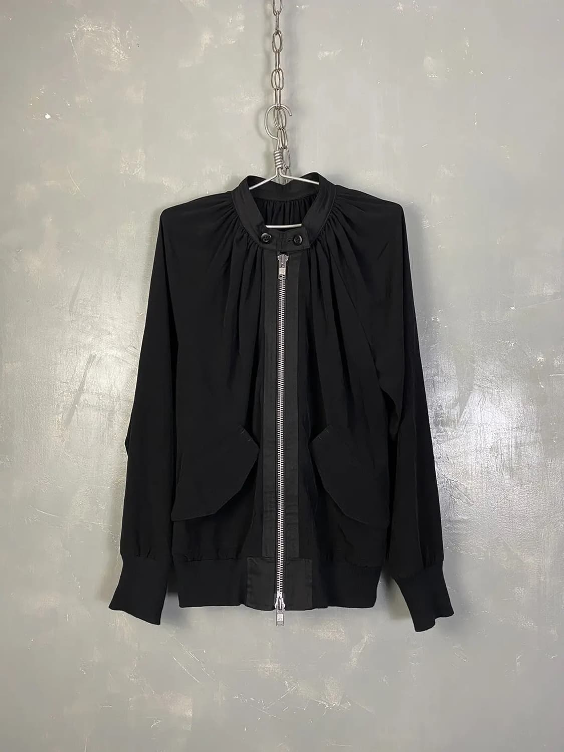 요지야마모토 셔링 봄버 상품이미지1