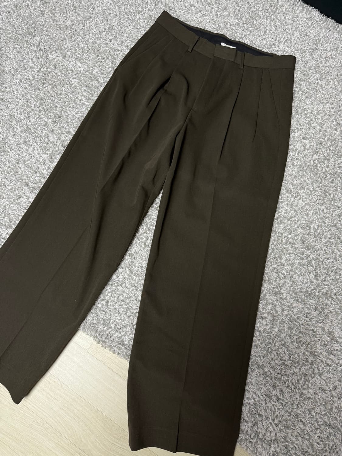 코시하루 카키브라운 핀턱 슬랙스 상품이미지1