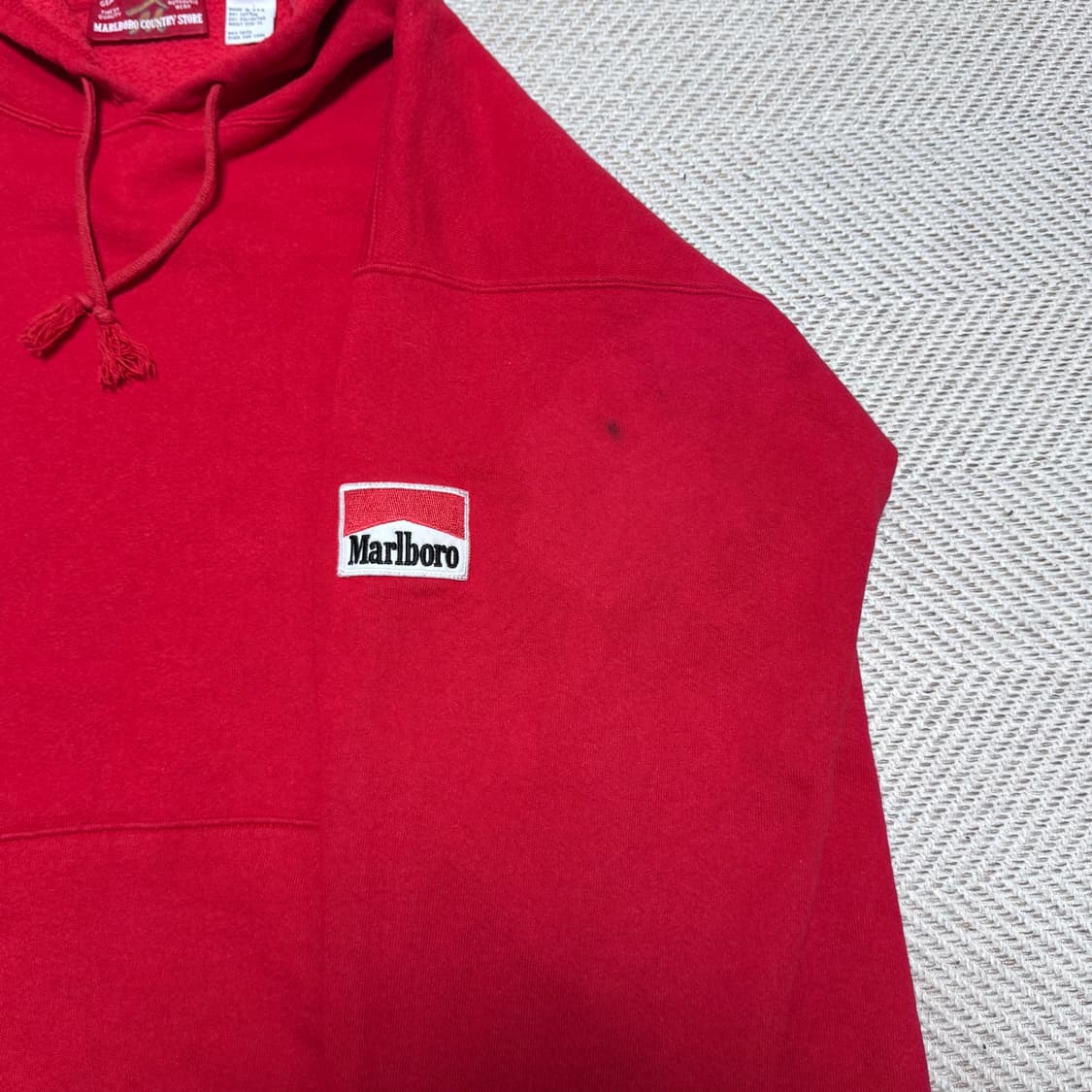 (XL) 90s 빈티지 말보로 레드 후드 상품이미지4