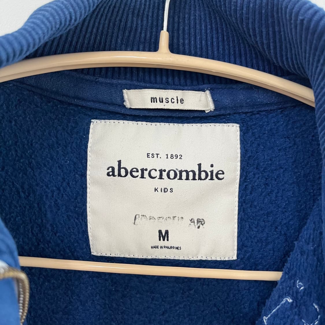 아베크롬비 자수로고 블루 트랙탑 집업 자켓 상품이미지5