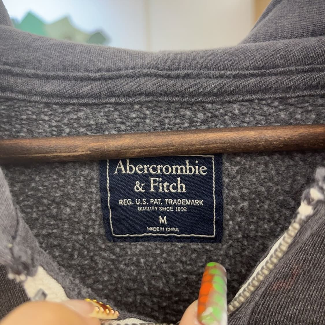 아베크롬비 올드스쿨 레트로 시크 오버핏 후드집업 M C09431 상품이미지5