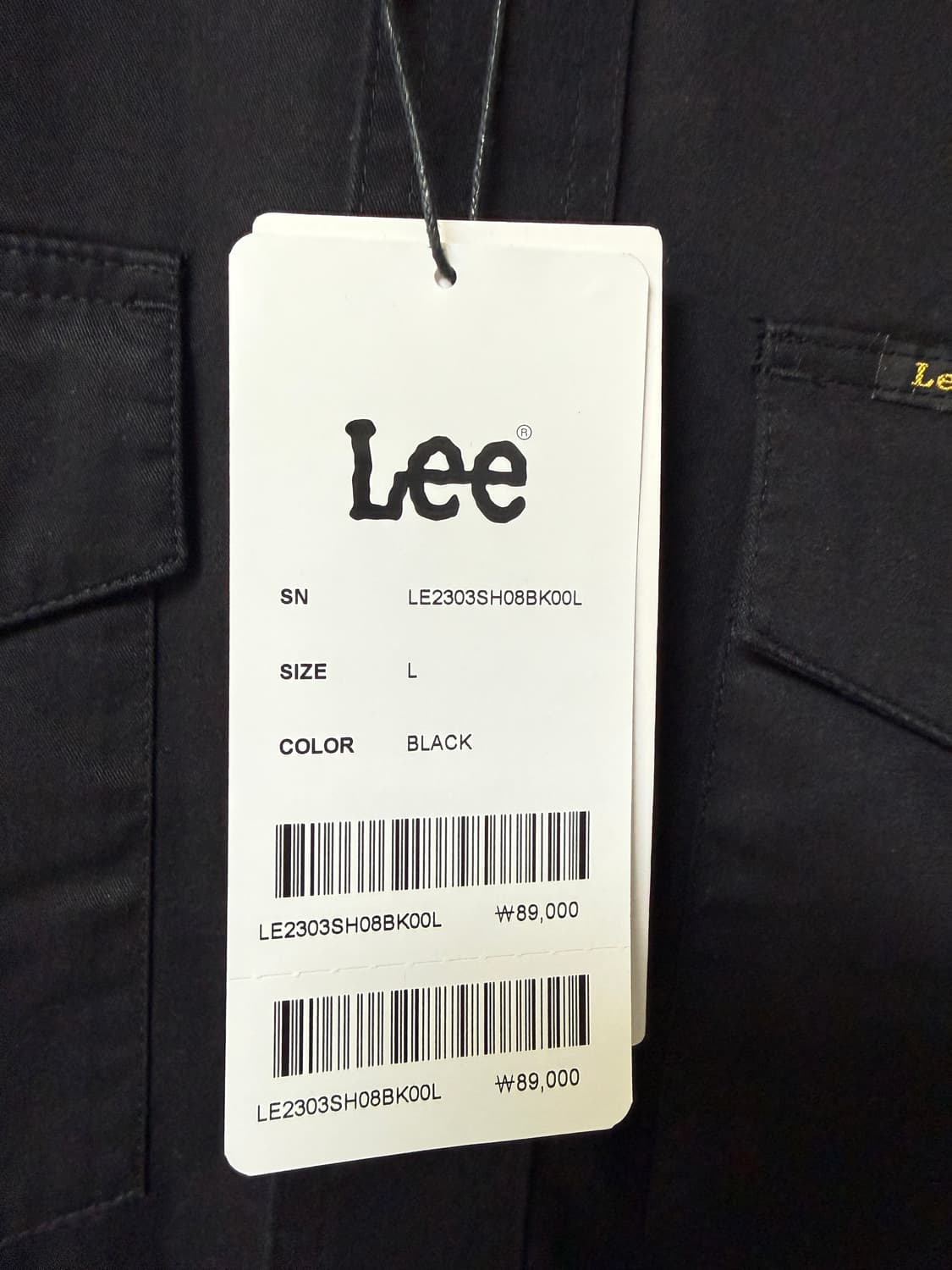 [L] 리 웨스턴 오리진핏 코튼셔츠 블랙 상품이미지3