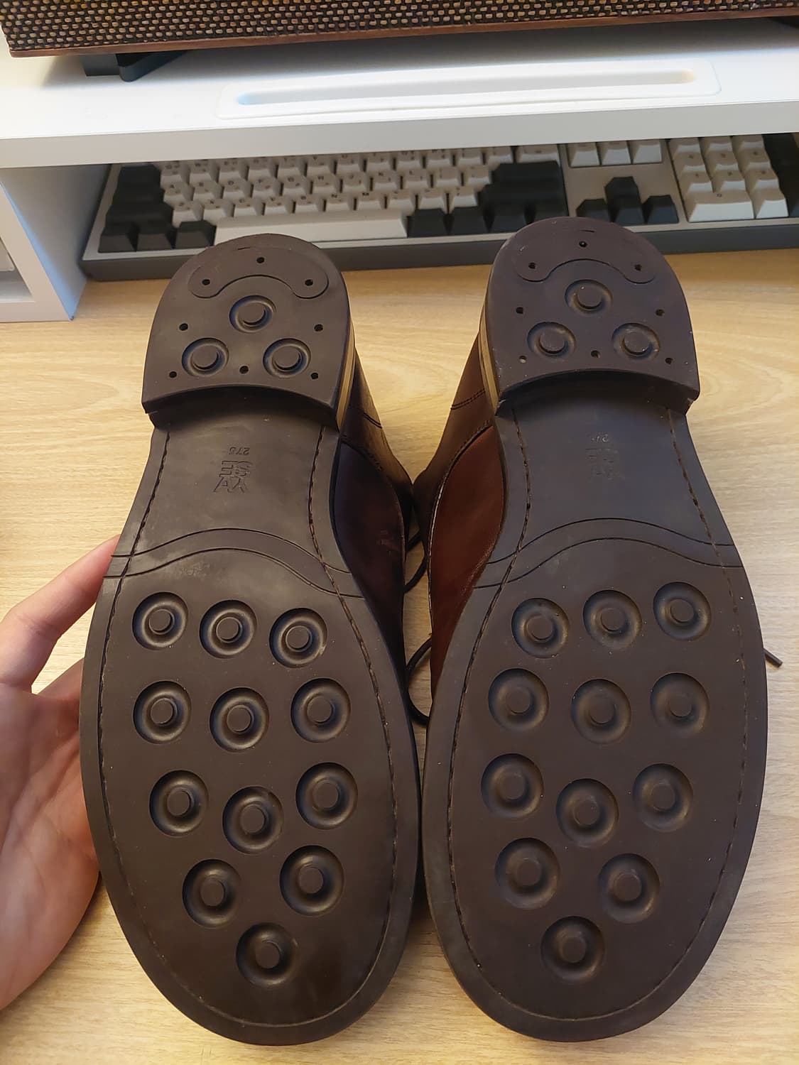 야세 홀리 홀스하이드 컴포트 더비슈즈 구두 브라운 275 상품이미지8
