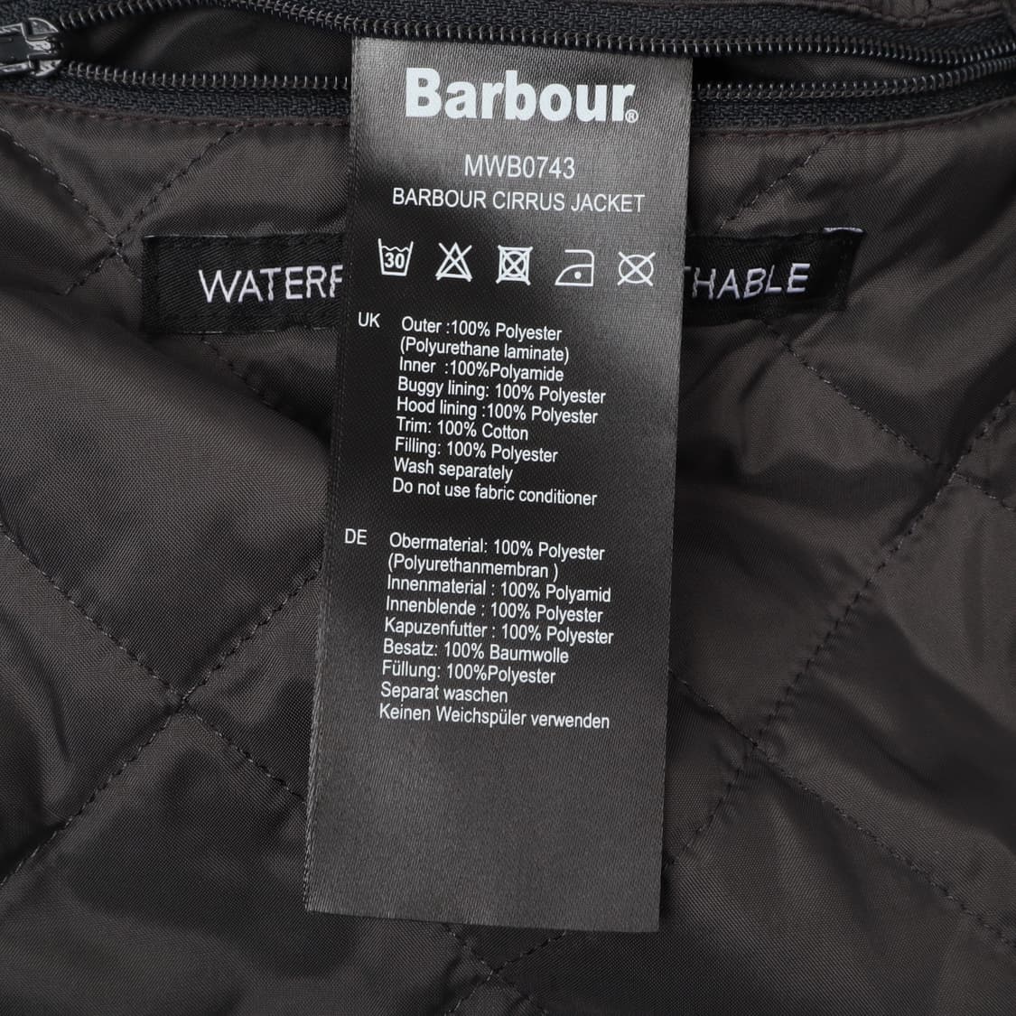 바버 시러스 스톰포스 워터프루프 퀄팅 자켓 상품이미지10