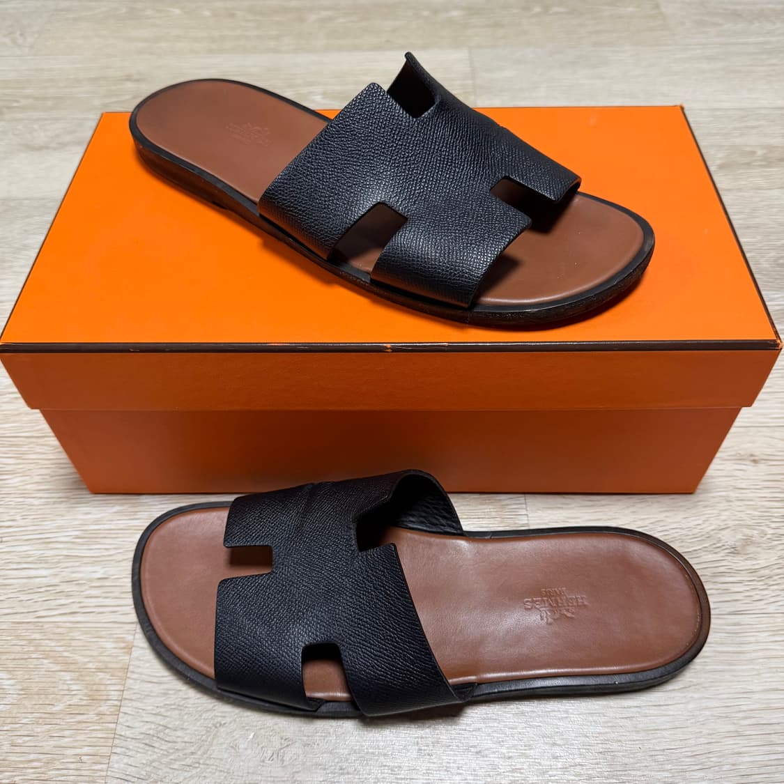 [S+급/42.5] 에르메스 이즈미르 투톤컬러 샌들 슬리퍼 상품이미지2