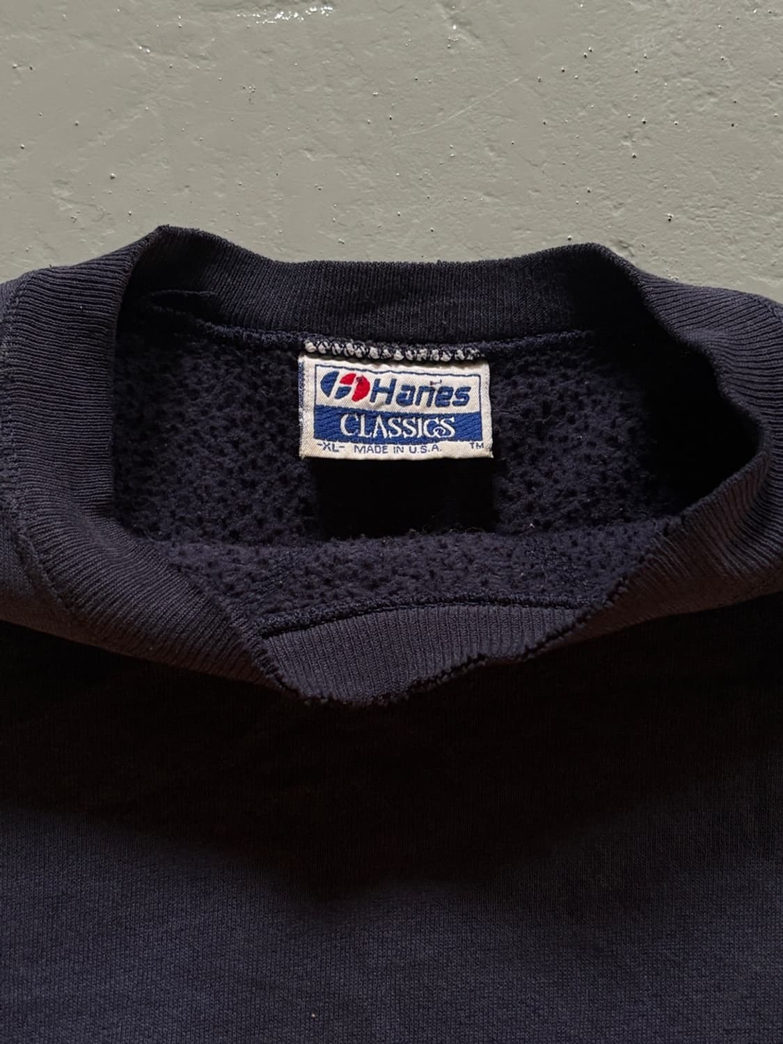 90s USA 헤인즈(Hanes) 네이비 스웻셔츠 상품이미지2