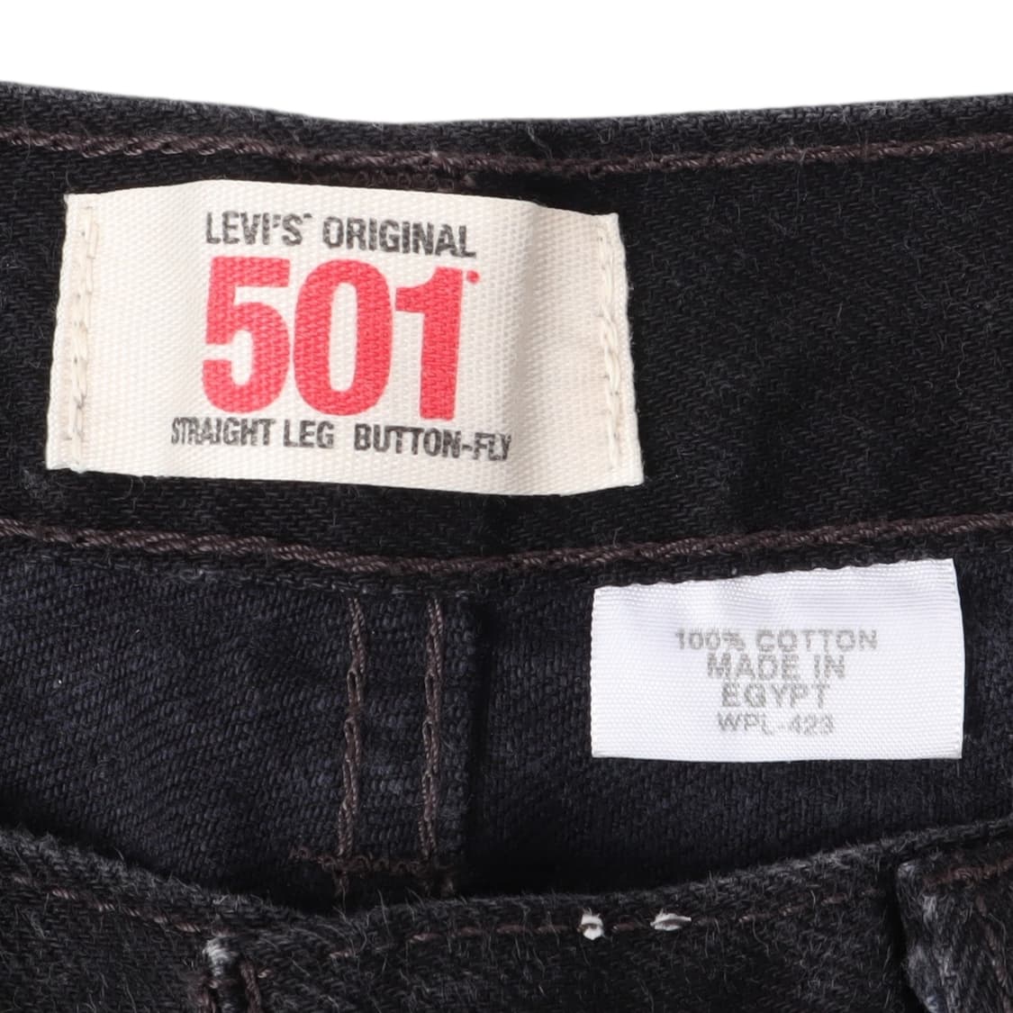 리바이스 501 블랙 스트레이트 레그 버튼플라이 데님팬츠 상품이미지8