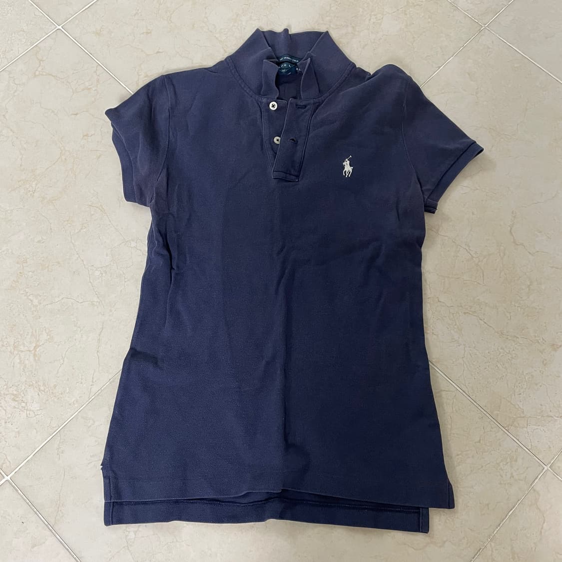 폴로 랄프로렌 여성 반팔 카라티 네이비  상품이미지1