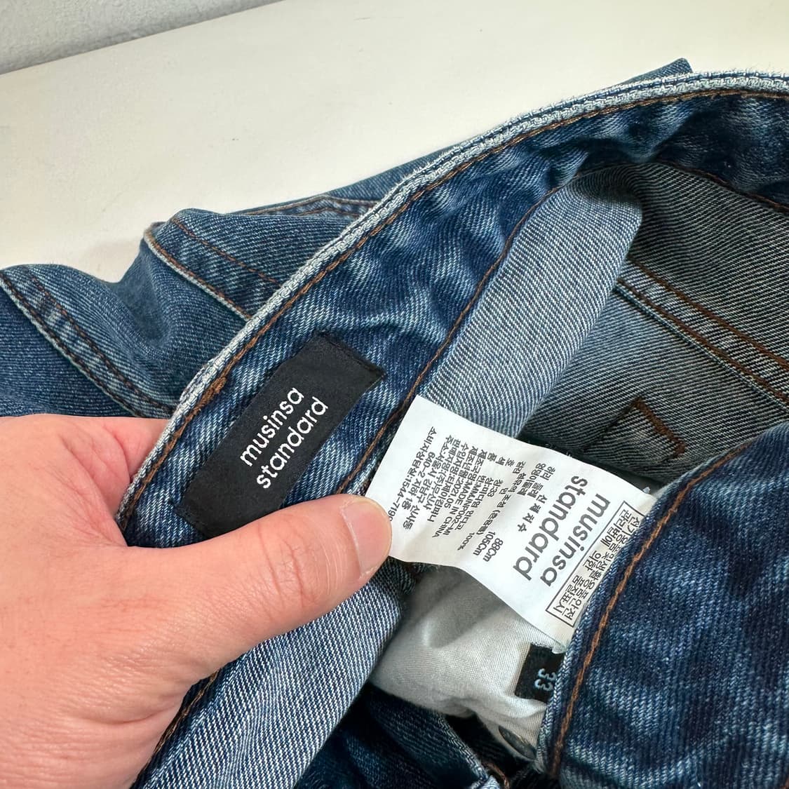 33 무신사스탠다드 무탠다드 진청 레귤러핏 데님팬츠 상품이미지2